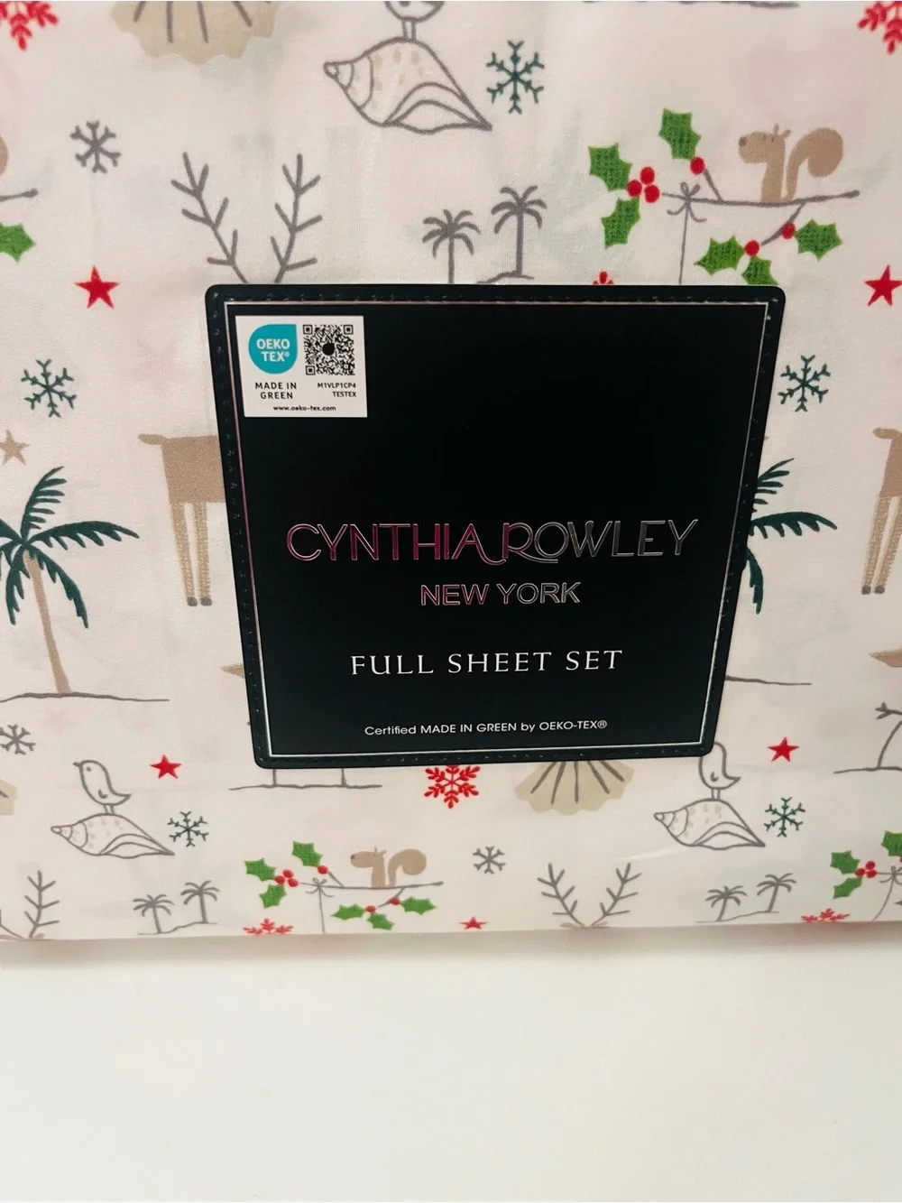 Cynthia Rowley & London Kaye Lot of 2 Full Sheet Sets Parisian Pastry Christmas